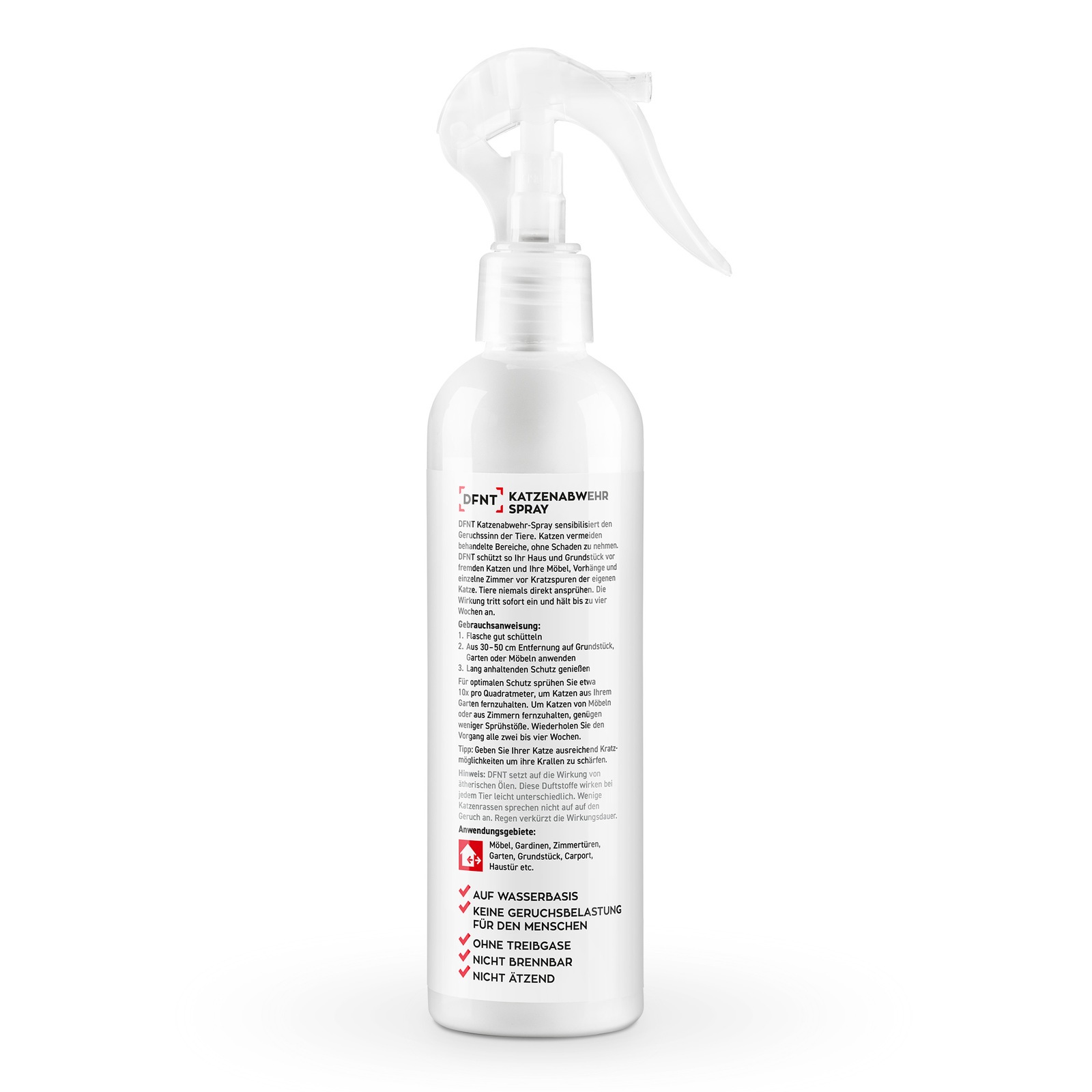 Katzenabwehrspray - 250ml Pumpspray mit Langzeitschutz